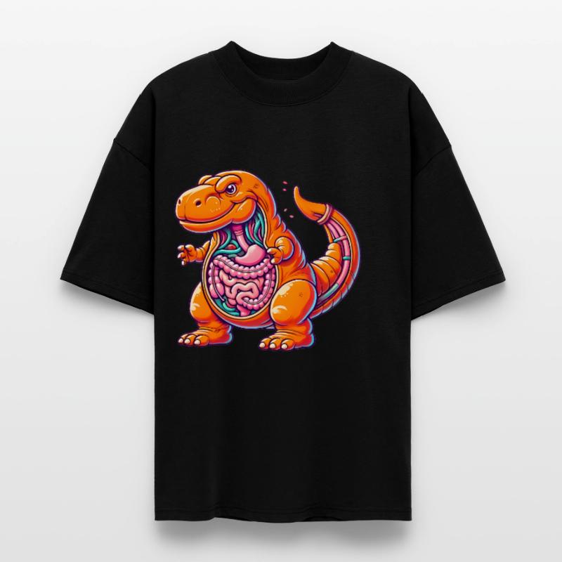 Conception de dessin animé drôle d’anatomie TRex T-shirt bio Blaster 2.0 coupe oversize Stanley/Stella Unisexe