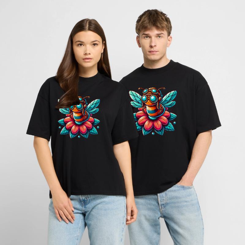 Abeille aviatrice mignonne sur la conception de la fleur T-shirt bio Blaster 2.0 coupe oversize Stanley/Stella Unisexe