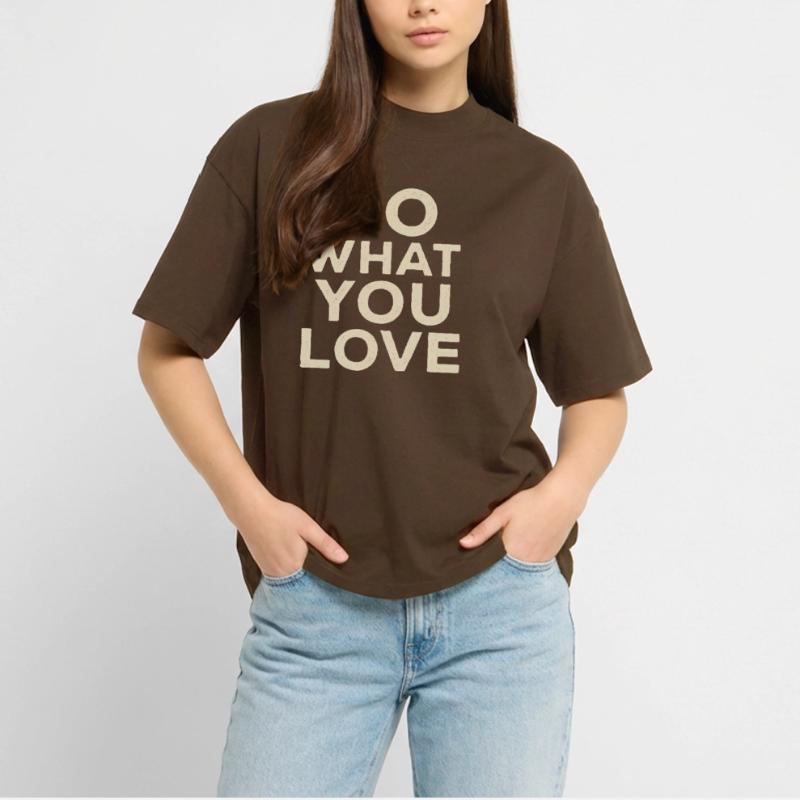 Citation de motivation « Faites ce que vous aimez » T-shirt bio Blaster 2.0 coupe oversize Stanley/Stella Unisexe