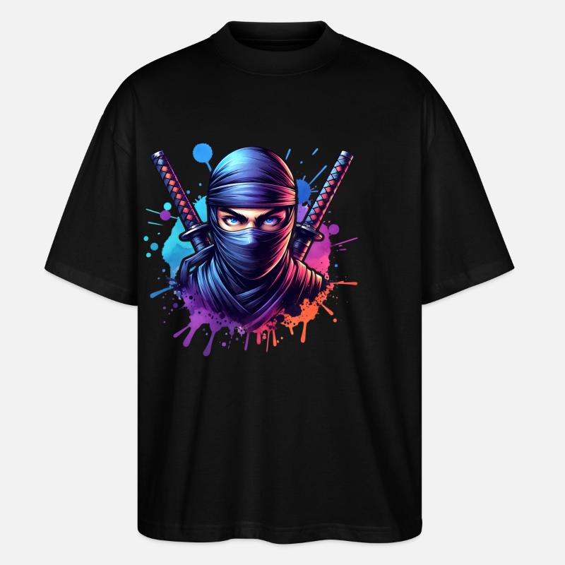 Ninja - Stanley/Stella Oversized Unisex Bio T-Shirt Blaster 2.0 - Schwarz