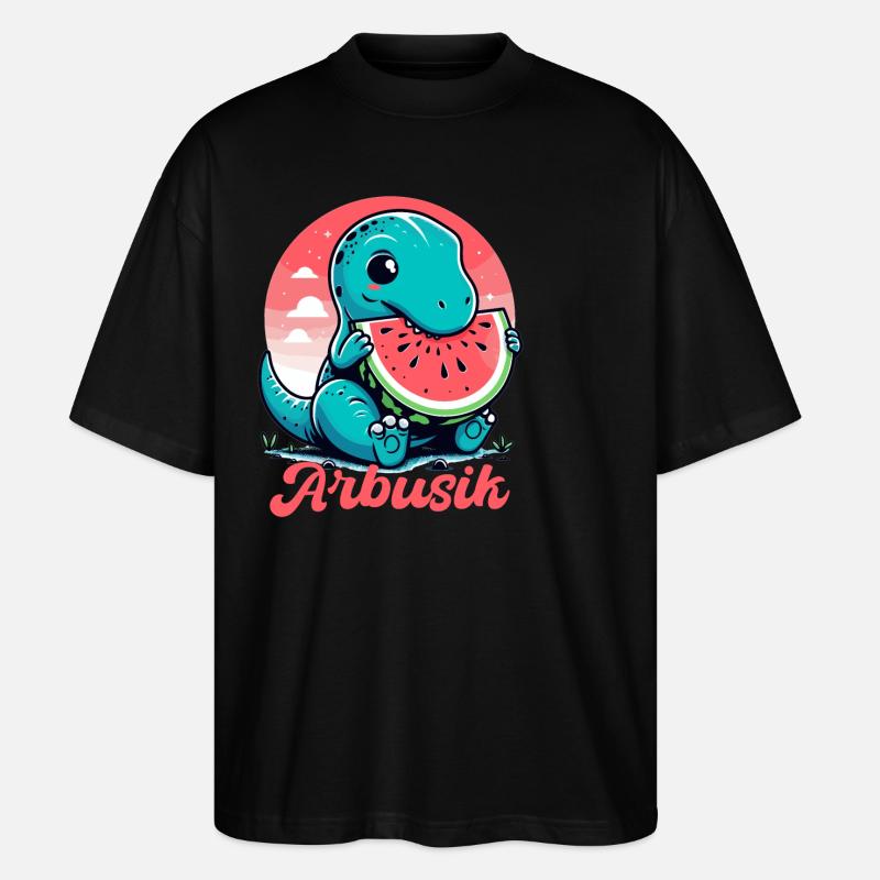 Mignon T-Rex Pastèque Arbusik Cadeau - T-shirt bio Blaster 2.0 coupe oversize Stanley/Stella Unisexe - noir