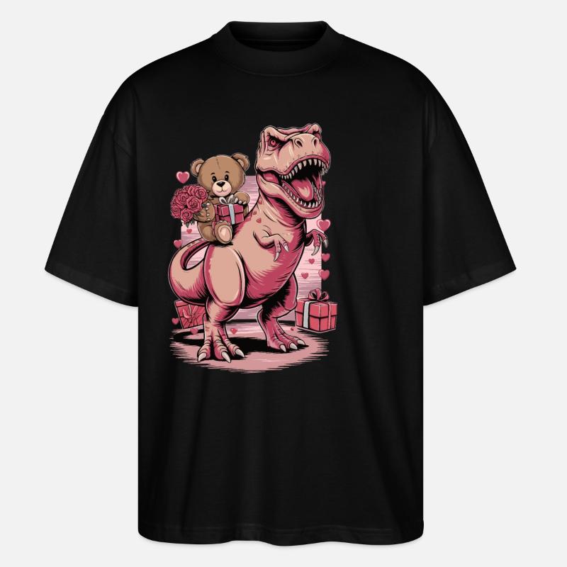 T. Rex Saint-Valentin - T-shirt bio Blaster 2.0 coupe oversize Stanley/Stella Unisexe - noir