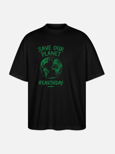 Save Our Planet #EarthDay - Stanley/Stella Oversized Unisex Organic T-shirt Blaster 2.0 - black