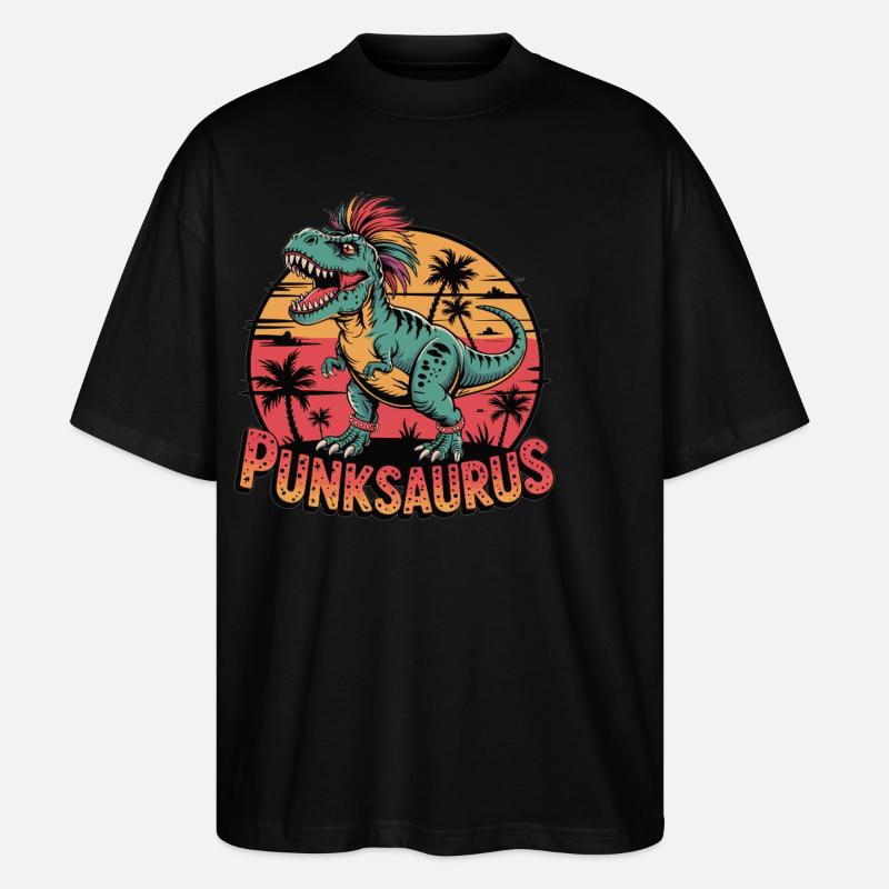 Punksaurus - Stanley/Stella Oversized Unisex Organic T-shirt Blaster 2.0 - black