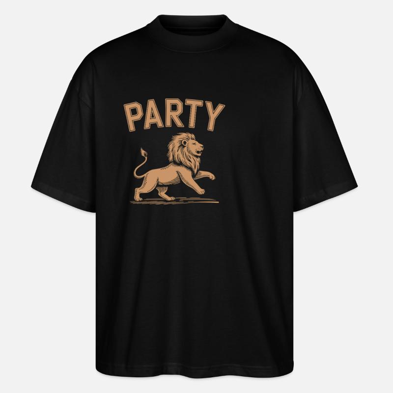 Party Loewe - Stanley/Stella Oversized Unisex Bio T-Shirt Blaster 2.0 - Schwarz