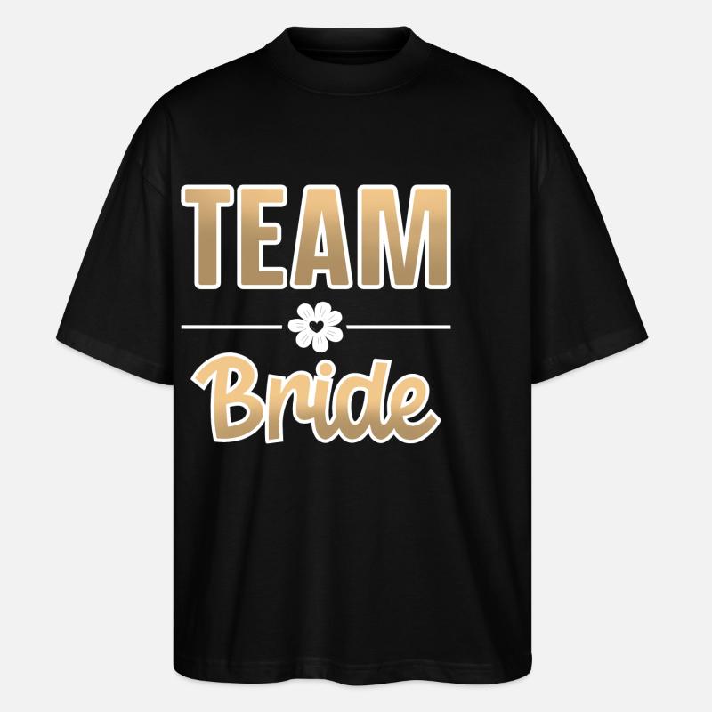 Team Bride - Stanley/Stella Oversized Unisex Bio T-Shirt Blaster 2.0 - Schwarz