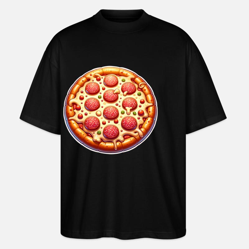 Pizza - Stanley/Stella Oversized Unisex Bio T-Shirt Blaster 2.0 - Schwarz