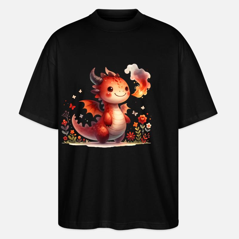 Drache - Stanley/Stella Oversized Unisex Bio T-Shirt Blaster 2.0 - Schwarz