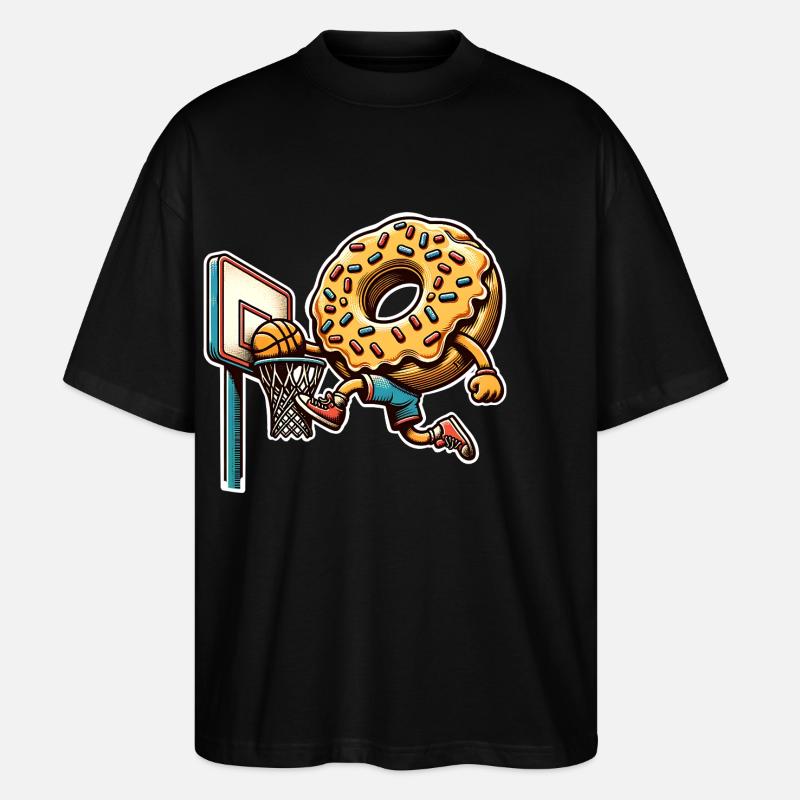 Basket-ball beignet - T-shirt bio Blaster 2.0 coupe oversize Stanley/Stella Unisexe - noir
