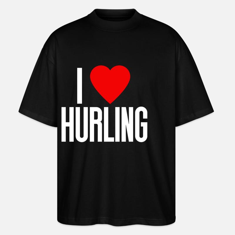 Hurling - Stanley/Stella Oversized Unisex Bio T-Shirt Blaster 2.0 - Schwarz