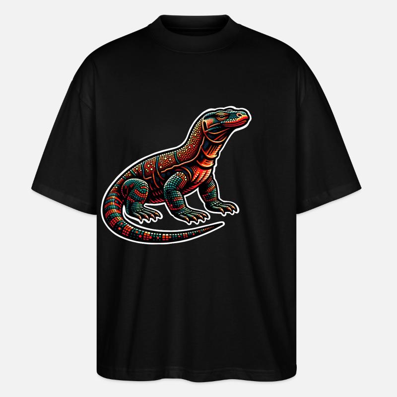 Komodowaran Komodo Dragon - Stanley/Stella Oversized Unisex Organic T-shirt Blaster 2.0 - black