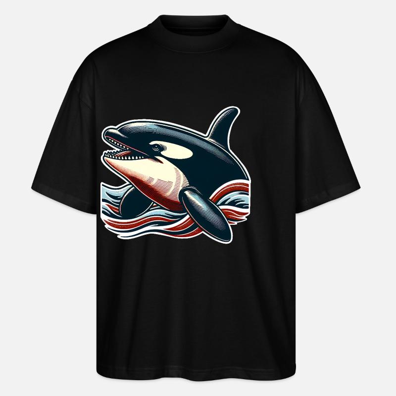 Orque Épaulard - T-shirt bio Blaster 2.0 coupe oversize Stanley/Stella Unisexe - noir