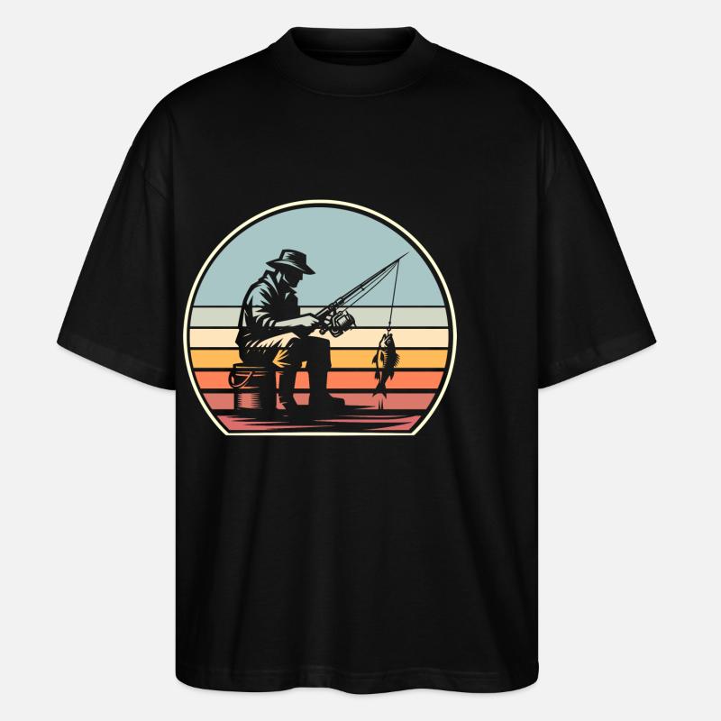 Pêche Pêcheurs Pêche - T-shirt bio Blaster 2.0 coupe oversize Stanley/Stella Unisexe - noir