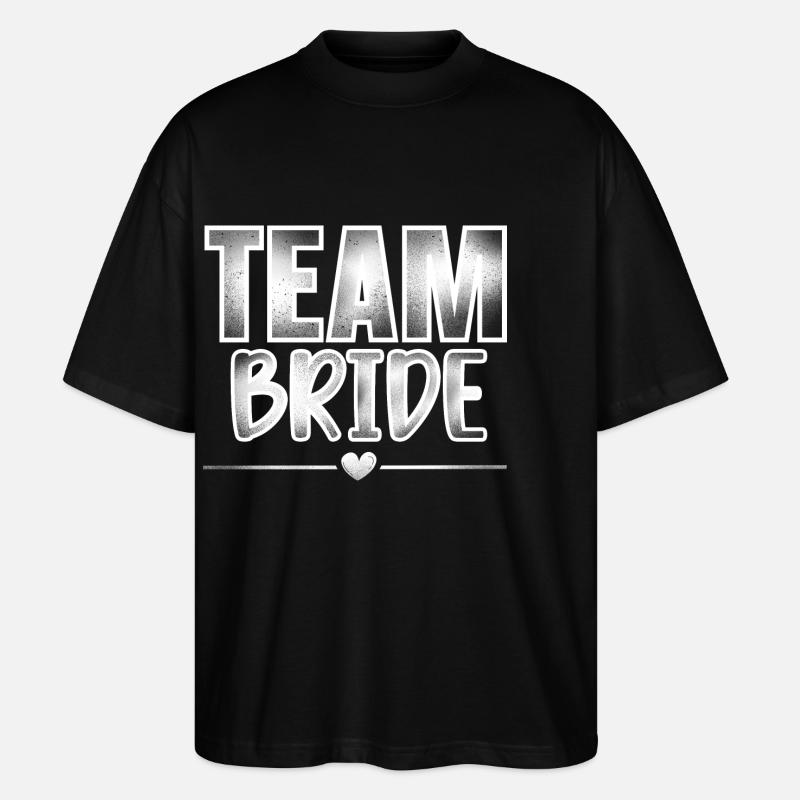 Team Braut - Stanley/Stella Oversized Unisex Bio T-Shirt Blaster 2.0 - Schwarz