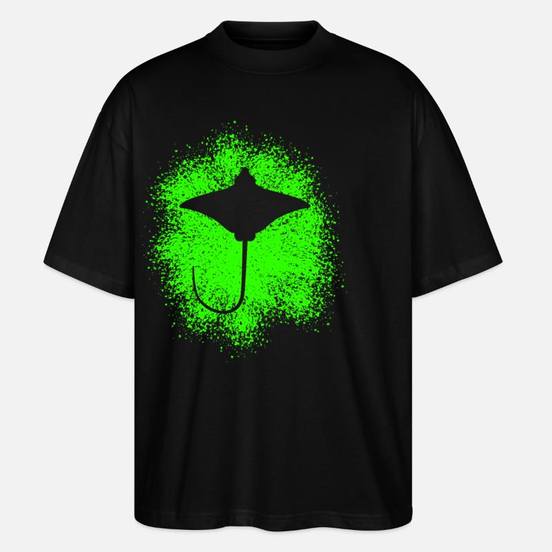 Ray – Flotteur élégant des mers - T-shirt bio Blaster 2.0 coupe oversize Stanley/Stella Unisexe - noir