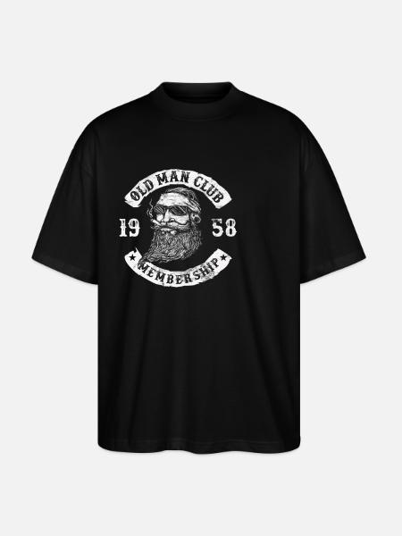 1958 Fødselsdag Old Man Club siden - Stanley/Stella Oversize Unisex Øko T-shirt Blaster 2.0 - sort