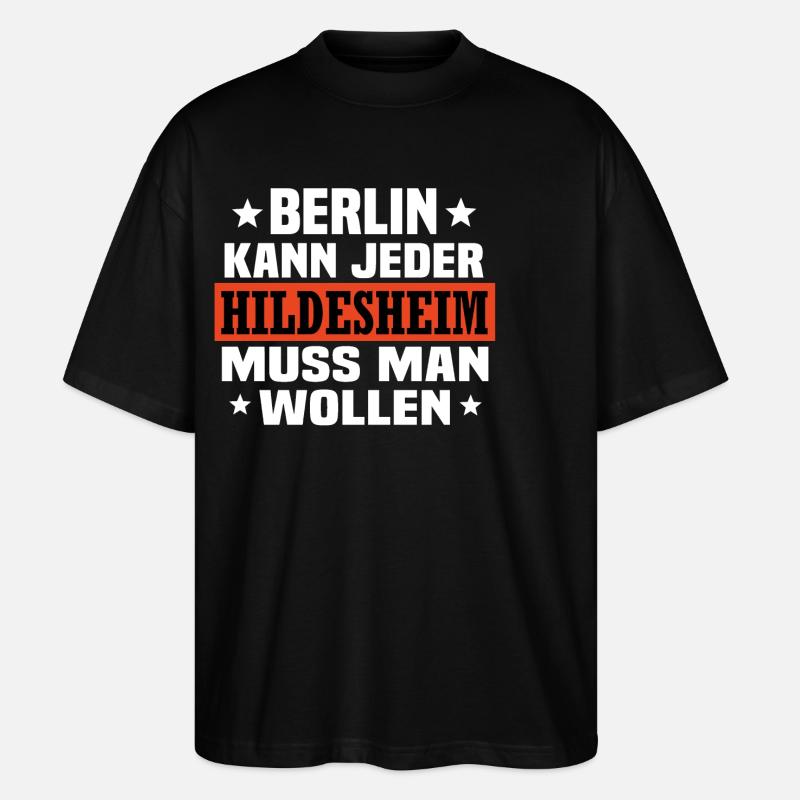 Hildesheim - Stanley/Stella Oversized Unisex Bio T-Shirt Blaster 2.0 - Schwarz