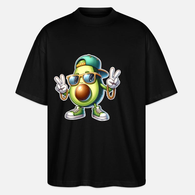 Avocado Peace - Stanley/Stella Oversized Unisex Organic T-shirt Blaster 2.0 - black