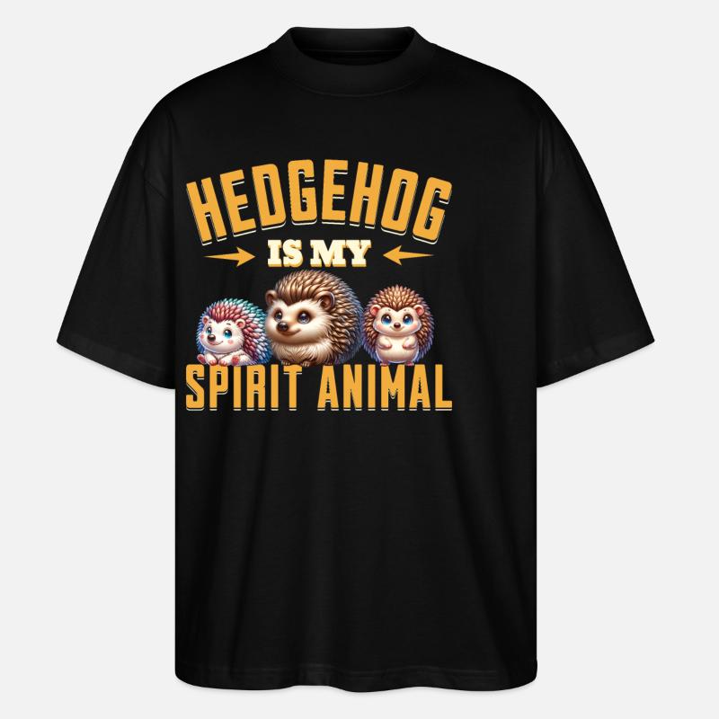 Hérisson - T-shirt bio Blaster 2.0 coupe oversize Stanley/Stella Unisexe - noir