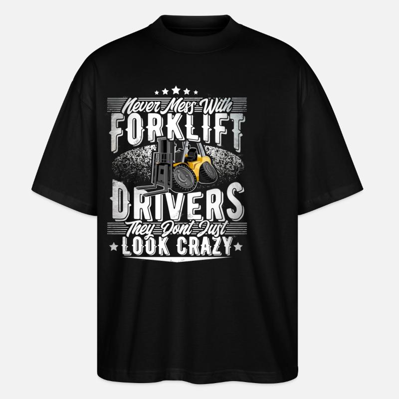 Forklift driver - Stanley/Stella Oversized Unisex Organic T-shirt Blaster 2.0 - black
