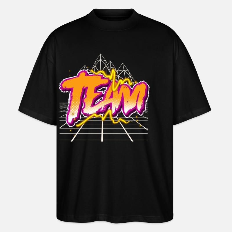 Équipe - T-shirt bio Blaster 2.0 coupe oversize Stanley/Stella Unisexe - noir