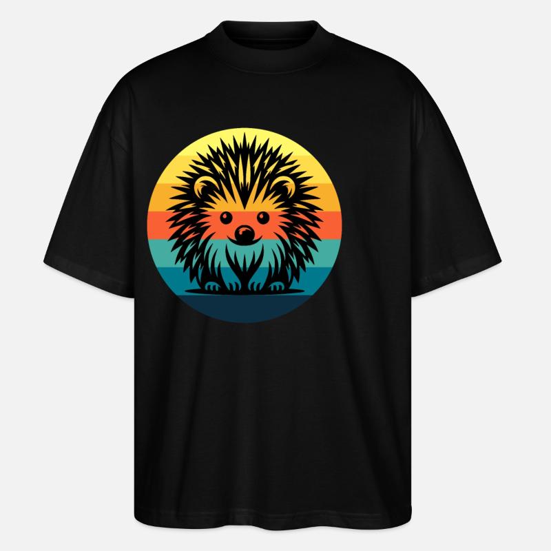 Hérisson - T-shirt bio Blaster 2.0 coupe oversize Stanley/Stella Unisexe - noir