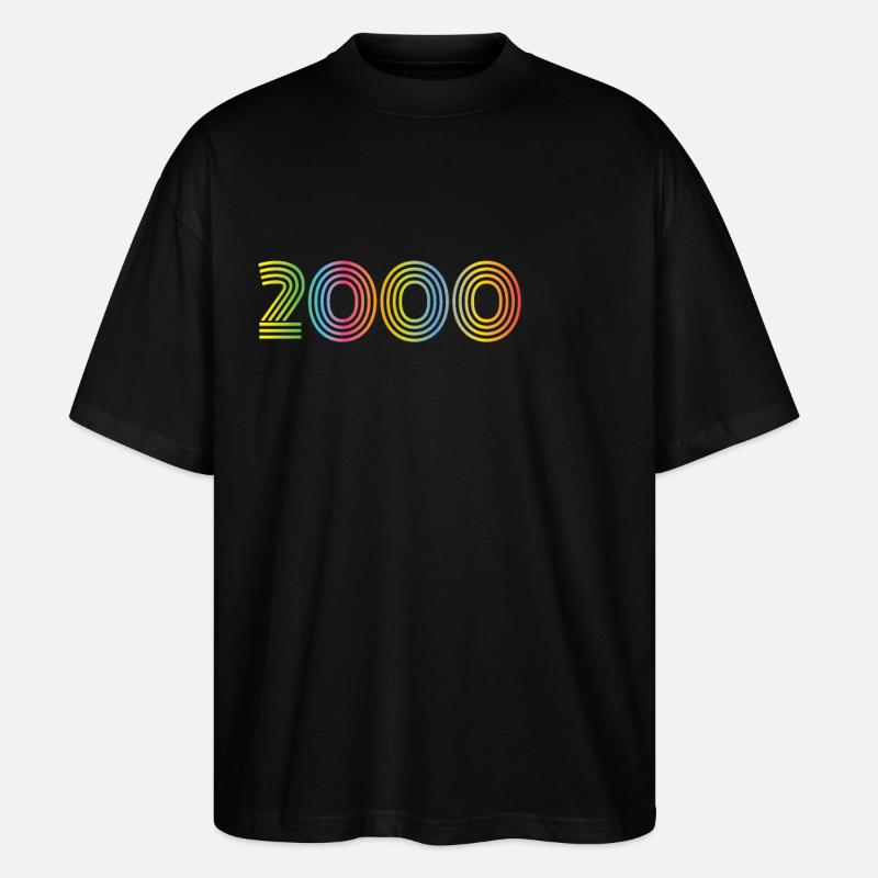 2000 Anniversaire Funky Année - T-shirt bio Blaster 2.0 coupe oversize Stanley/Stella Unisexe - noir