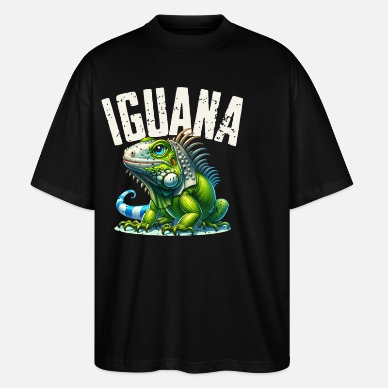 Leguan - Stanley/Stella Oversized Unisex Bio T-Shirt Blaster 2.0 - Schwarz