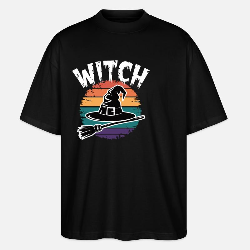 Witch Sunset Design - Stanley/Stella Oversized Unisex Organic T-shirt Blaster 2.0 - black