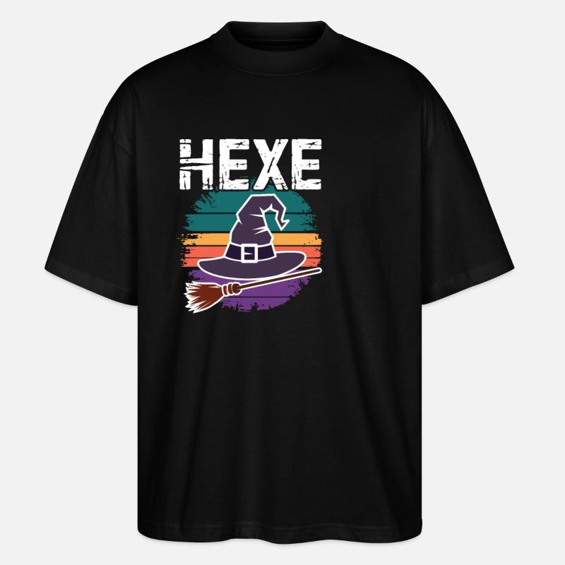 Witch Sunset Design - Stanley/Stella Oversized Unisex Organic T-shirt Blaster 2.0 - black