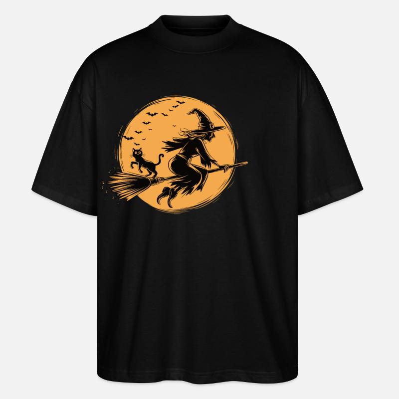 Hexe Sunset Design - Stanley/Stella Oversized Unisex Bio T-Shirt Blaster 2.0 - Schwarz