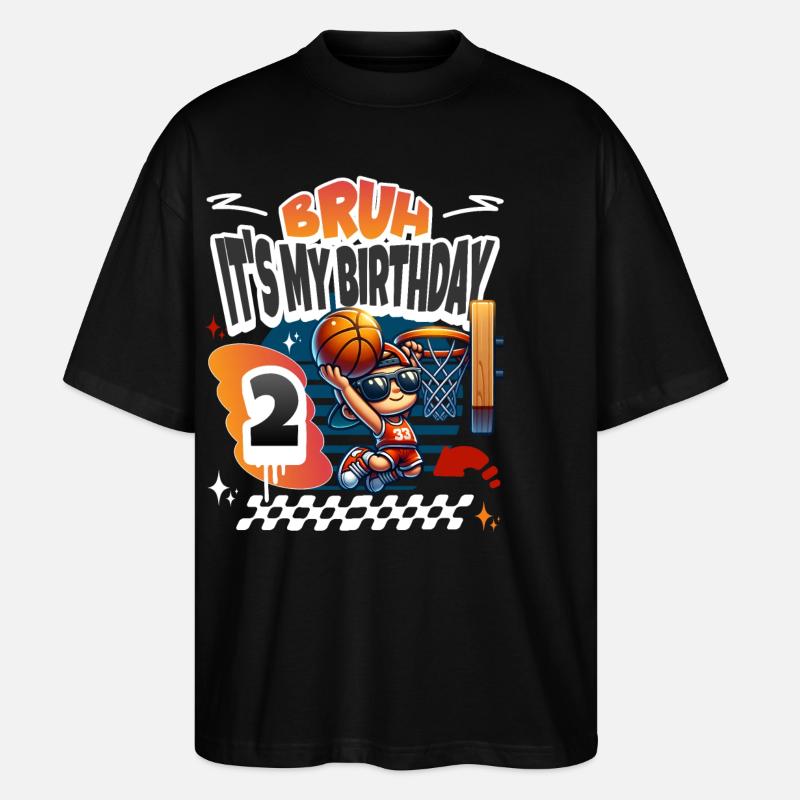 Basketball 2e anniversaire - T-shirt bio Blaster 2.0 coupe oversize Stanley/Stella Unisexe - noir