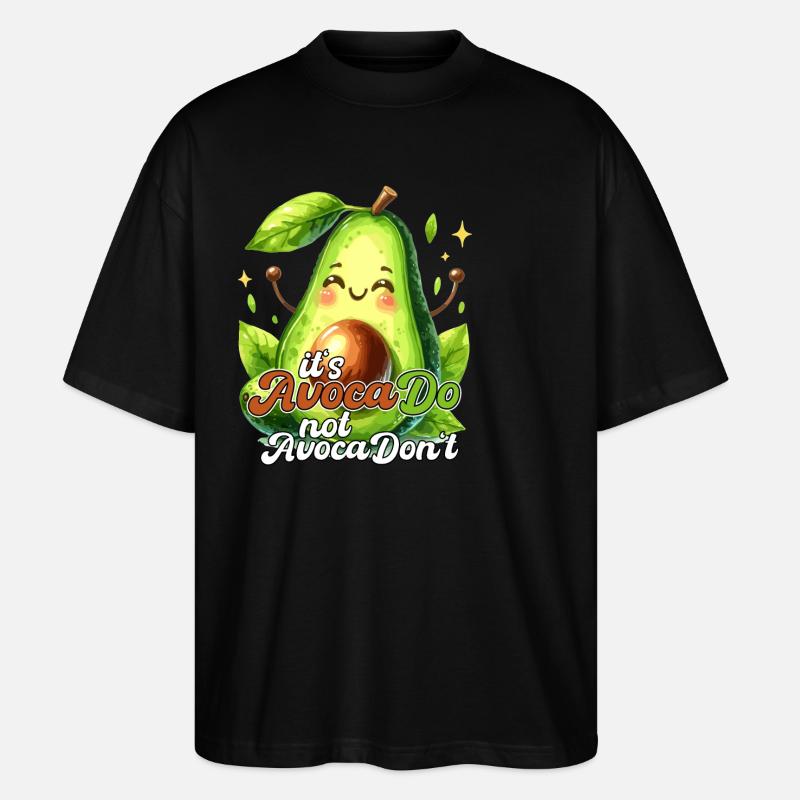Happy Avocado its AvocaDo Design - Stanley/Stella Oversized Unisex Bio T-Shirt Blaster 2.0 - Schwarz