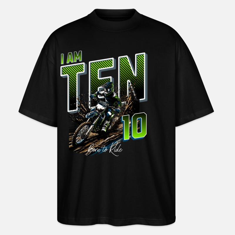 10e anniversaire de motocross - T-shirt bio Blaster 2.0 coupe oversize Stanley/Stella Unisexe - noir