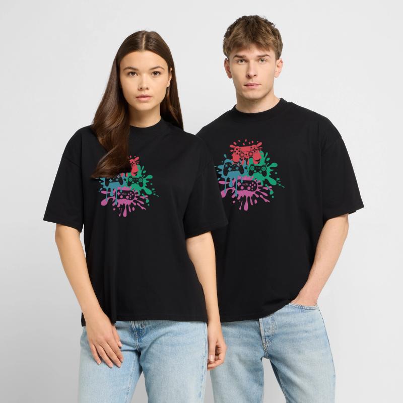 Pixel Controller – Conception de jeu rétro T-shirt bio Blaster 2.0 coupe oversize Stanley/Stella Unisexe