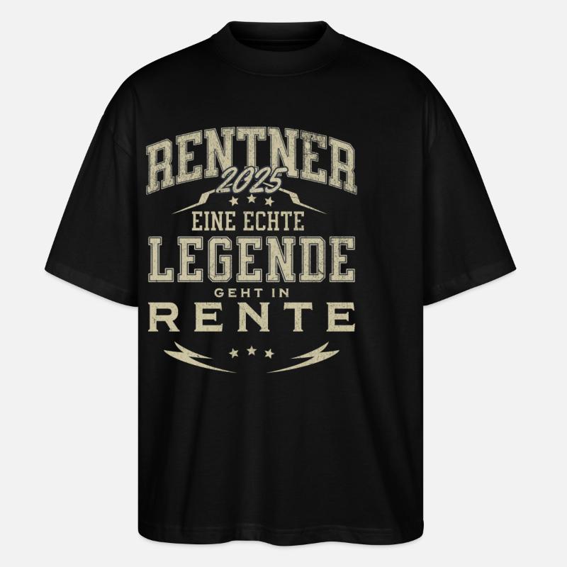 Rentner 2025 - Stanley/Stella Oversized Unisex Bio T-Shirt Blaster 2.0 - Schwarz