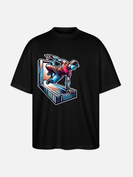 Parkour - T-shirt bio Blaster 2.0 coupe oversize Stanley/Stella Unisexe - noir