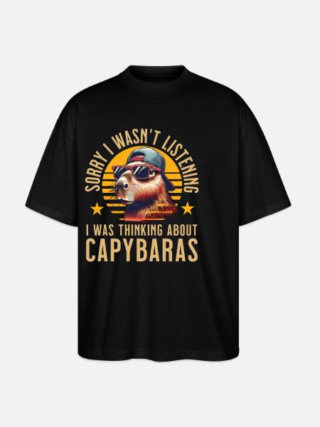 Capybara - Stanley/Stella Oversized Unisex Bio T-Shirt Blaster 2.0 - Schwarz