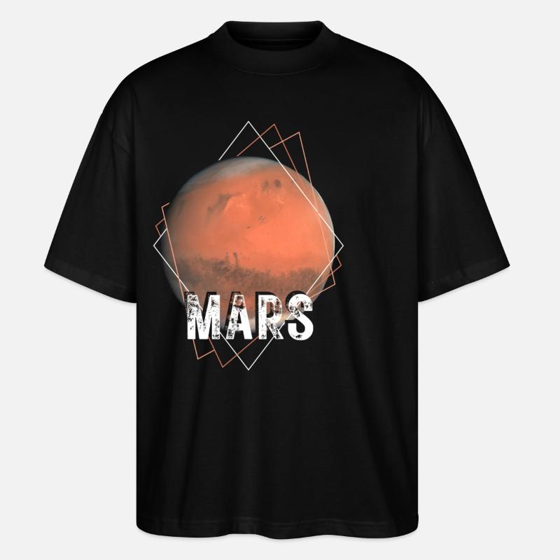 Mars Planet - Stanley/Stella Oversized Unisex Bio T-Shirt Blaster 2.0 - Schwarz