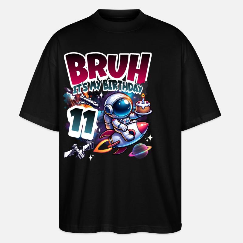 Astronaute 11e anniversaire Espace - T-shirt bio Blaster 2.0 coupe oversize Stanley/Stella Unisexe - noir