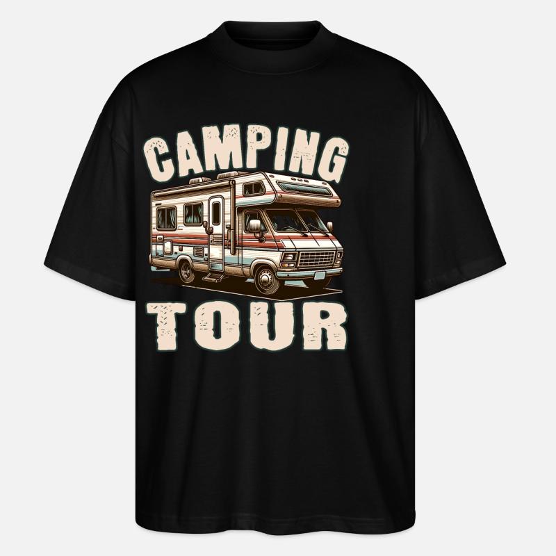 Camping - Stanley/Stella Oversized Unisex Bio T-Shirt Blaster 2.0 - Schwarz