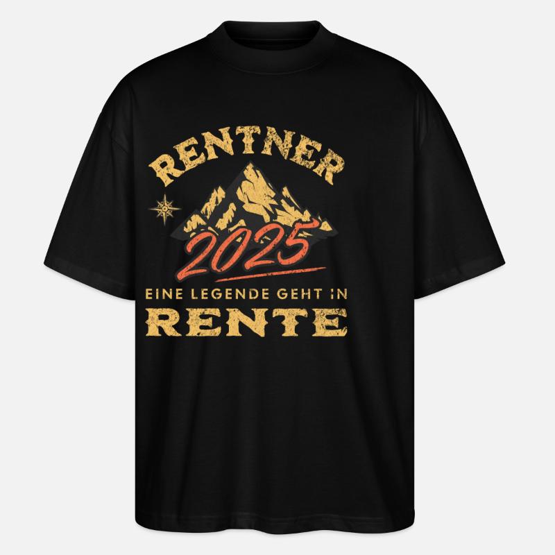 Rentner 2025 - Stanley/Stella Oversized Unisex Bio T-Shirt Blaster 2.0 - Schwarz