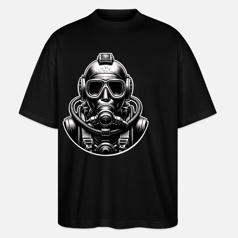 Tauchen Taucher - Stanley/Stella Oversized Unisex Bio T-Shirt Blaster 2.0 - Schwarz