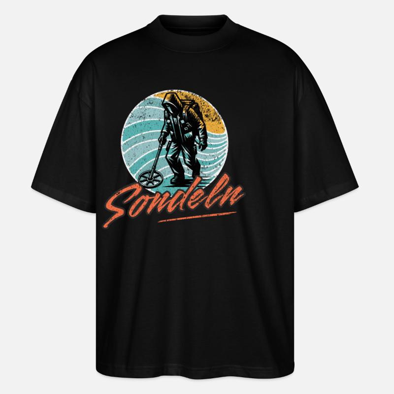Sondeln Metalldetektor - Stanley/Stella Oversized Unisex Bio T-Shirt Blaster 2.0 - Schwarz