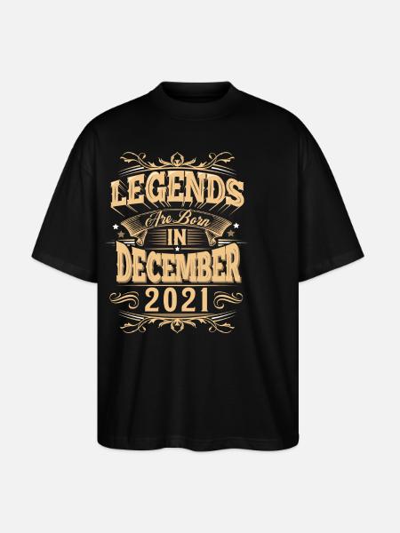 December 2021 Birthday Legend - Stanley/Stella Oversized Unisex Organic T-shirt Blaster 2.0 - black