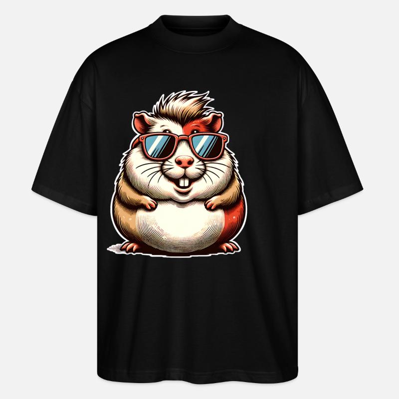 Meerschweinchen - Stanley/Stella Oversized Unisex Bio T-Shirt Blaster 2.0 - Schwarz
