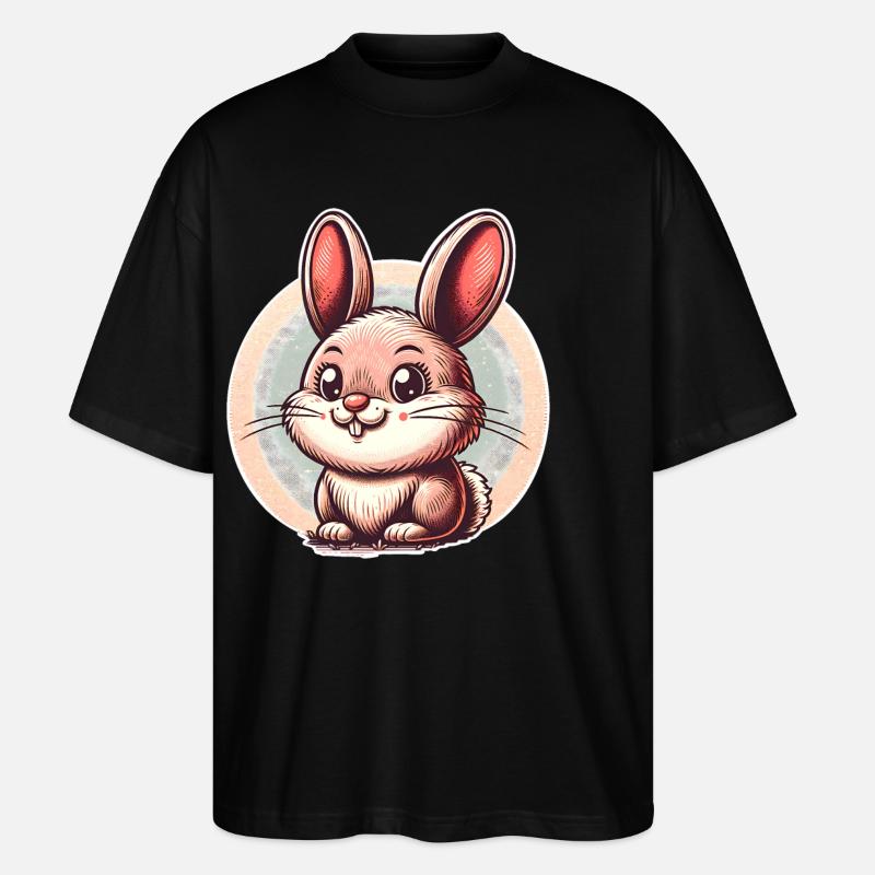 Rabbit Rabbit - Stanley/Stella Oversized Unisex Organic T-shirt Blaster 2.0 - black