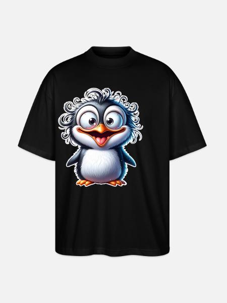 Penguin - Stanley/Stella Oversized Unisex Organic T-shirt Blaster 2.0 - black