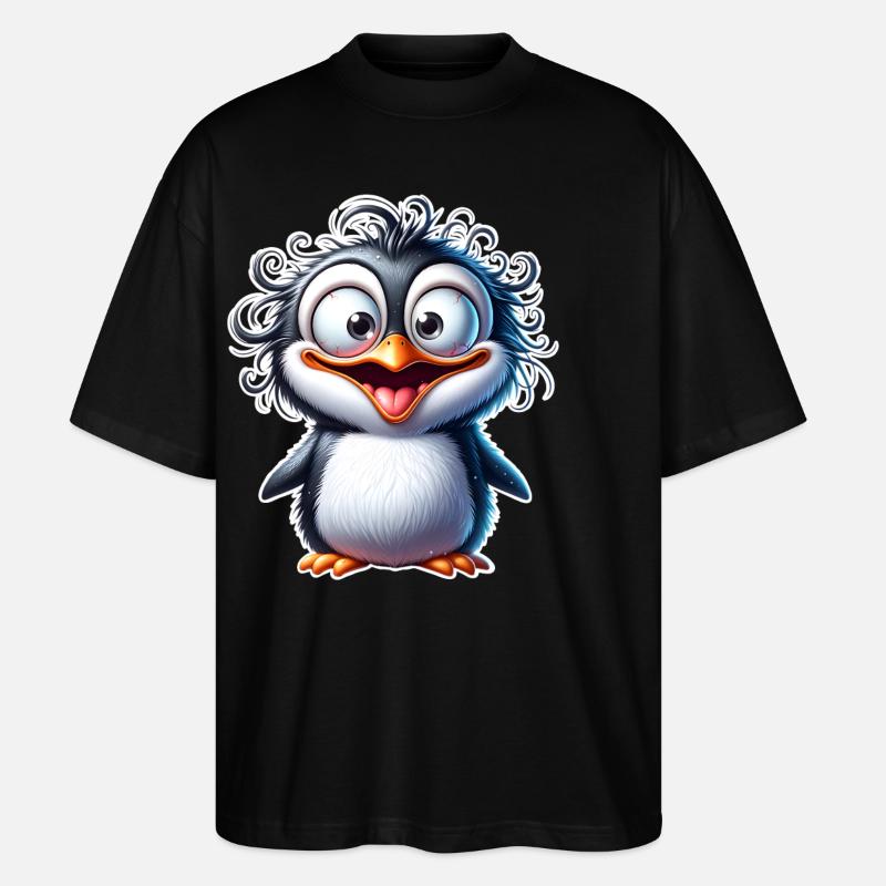 Pinguin - Stanley/Stella Oversized Unisex Bio T-Shirt Blaster 2.0 - Schwarz