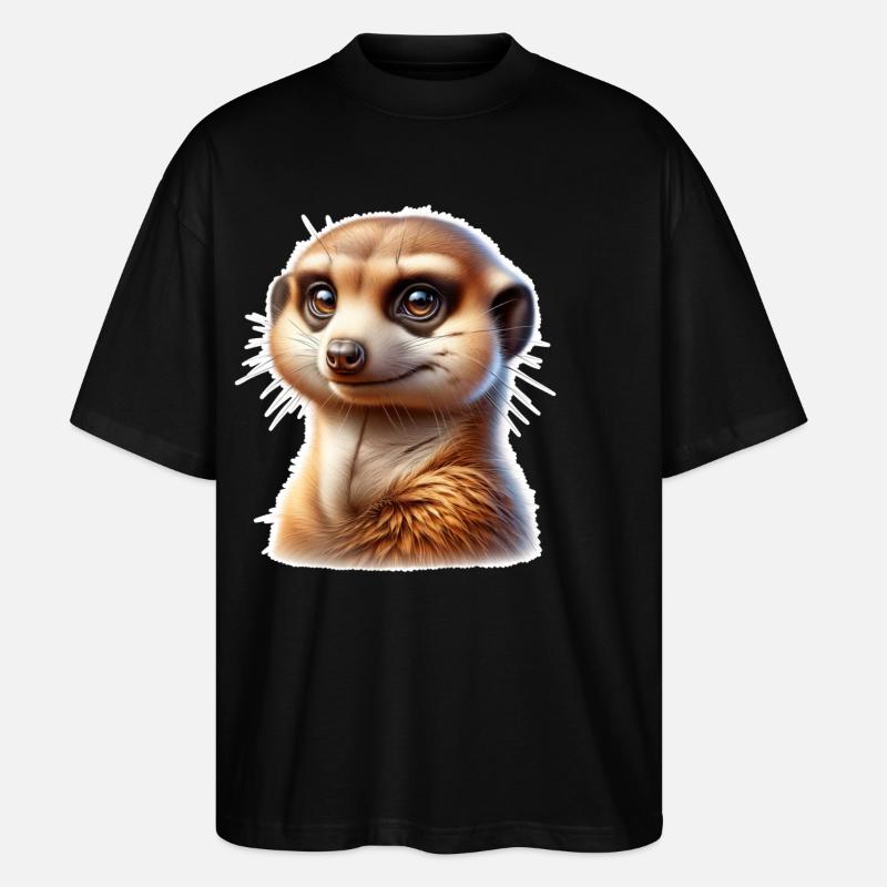 Erdmännchen - Stanley/Stella Oversized Unisex Bio T-Shirt Blaster 2.0 - Schwarz